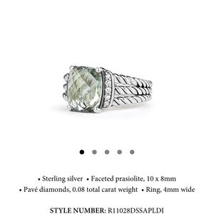 David Yurman Petite Wheaton Ring Prasiolite